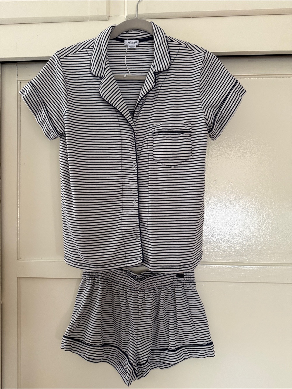 SPLENDID Striped Short Sleeve Pajama Set X Small Like New